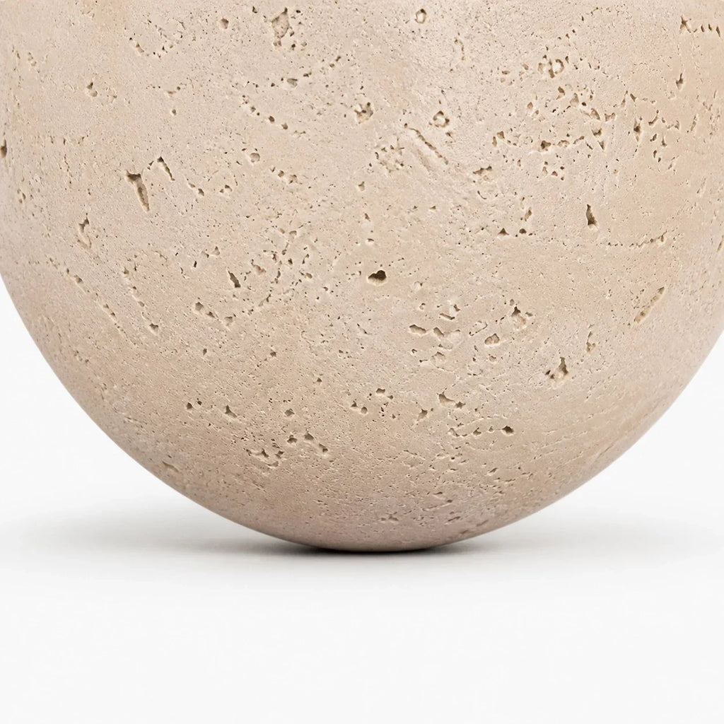 Travertine Style Wall Sconce, Off White Half Bowl Bedside Wall Light for Bedroom, Hallway and Dining Nook | Souliia