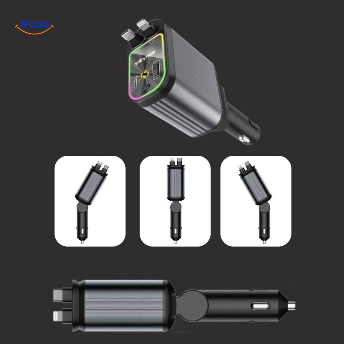 VoltAura — Charge Four Devices Fast & Light Up Your Night Drive Sky - Souliia