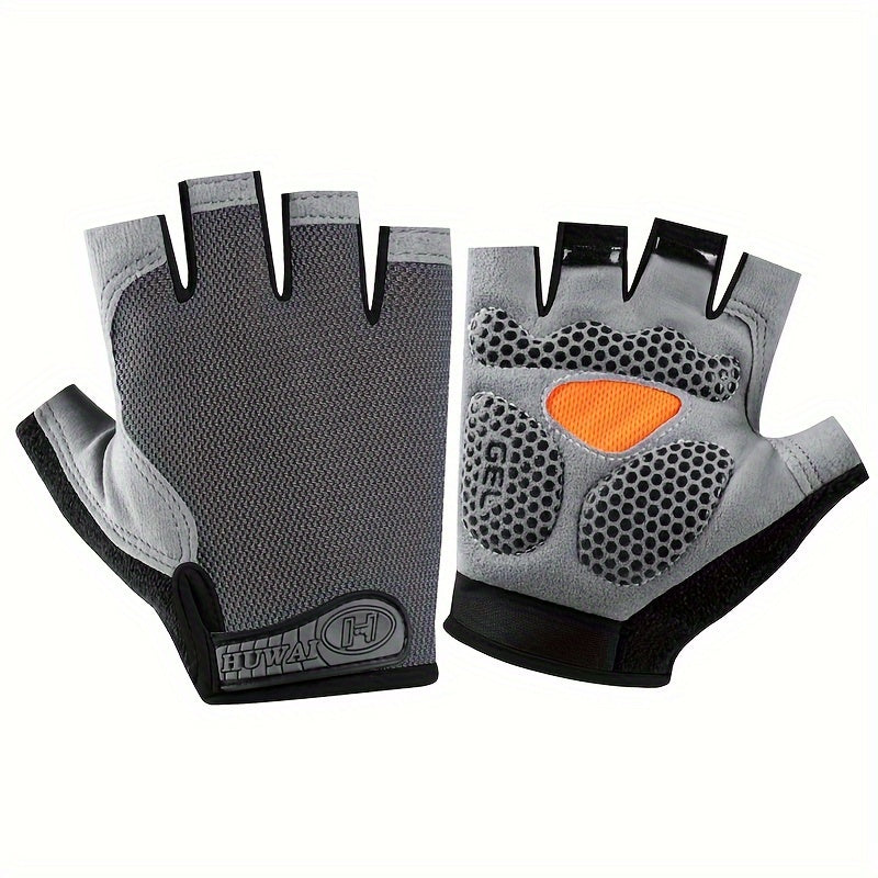 AthletiQ Half-Finger Outdoor Gloves, Universally Sized for Men & Women