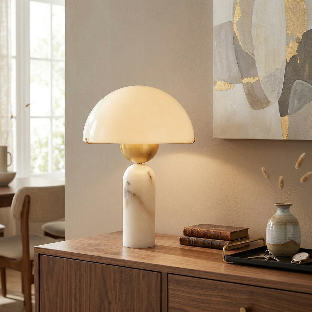 Peono Alabaster Table Lamp | Souliia