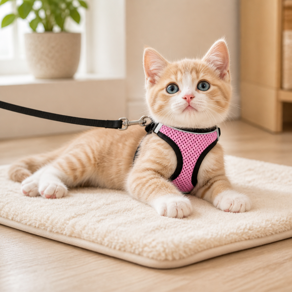 WhiskerGuard Comfort Harness — Τυλίξτε τη γάτα σας με ήρεμη, ασφαλή και απόδραση-αποτρεπτική ελευθερία - Souliia