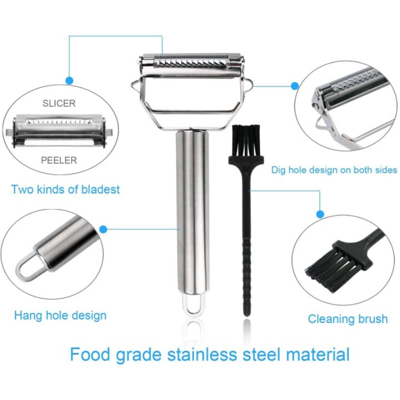 Vegetable Peeler | Dual Blades | Stainless Steel | Kitchen Cutter - Souliia