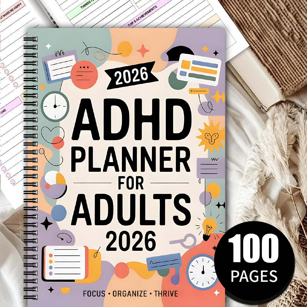 FocusVault 2026 ADHD Daily and Weekly Task Planner
