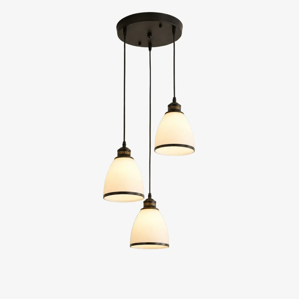 Three Head Glass Pendant Lamp | Souliia