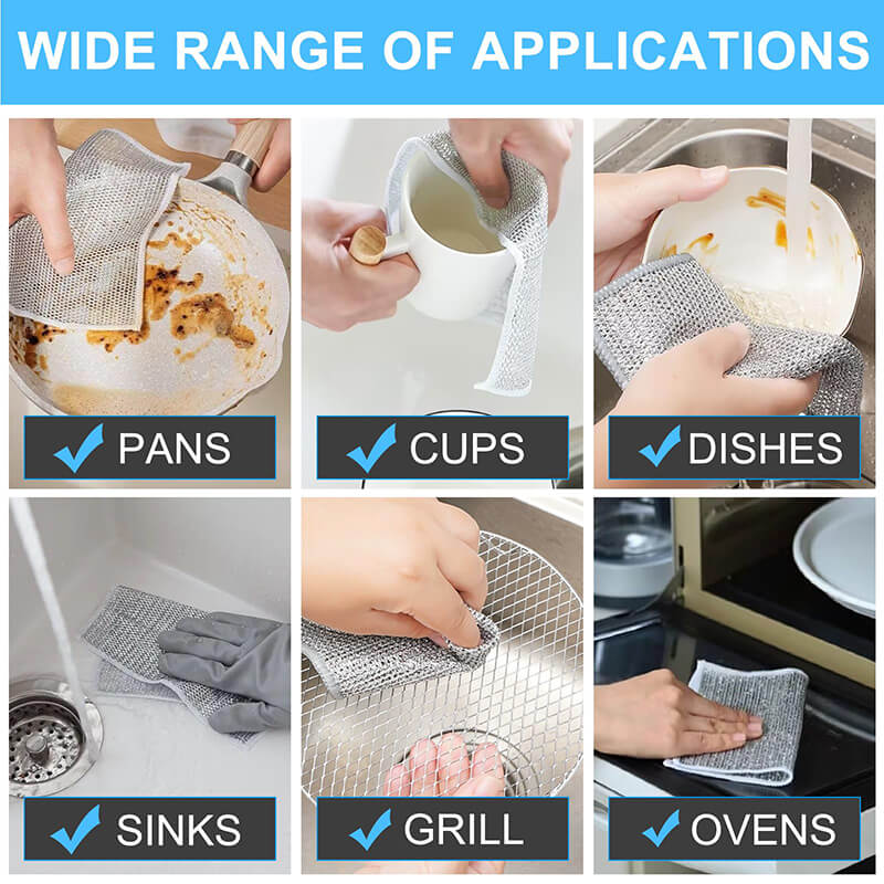 Paños de limpieza suaves de 20 piezas para utensilios de cocina sin rayones