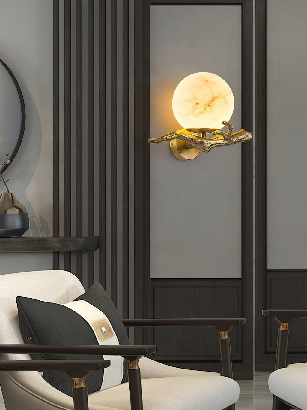 Retro Twigs Alabaster Wall Lamp | Souliia