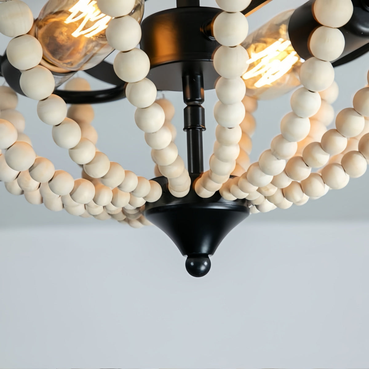 Rustibea Beaded Dome Ceiling Light – Vintage Country for Kitchen | Souliia
