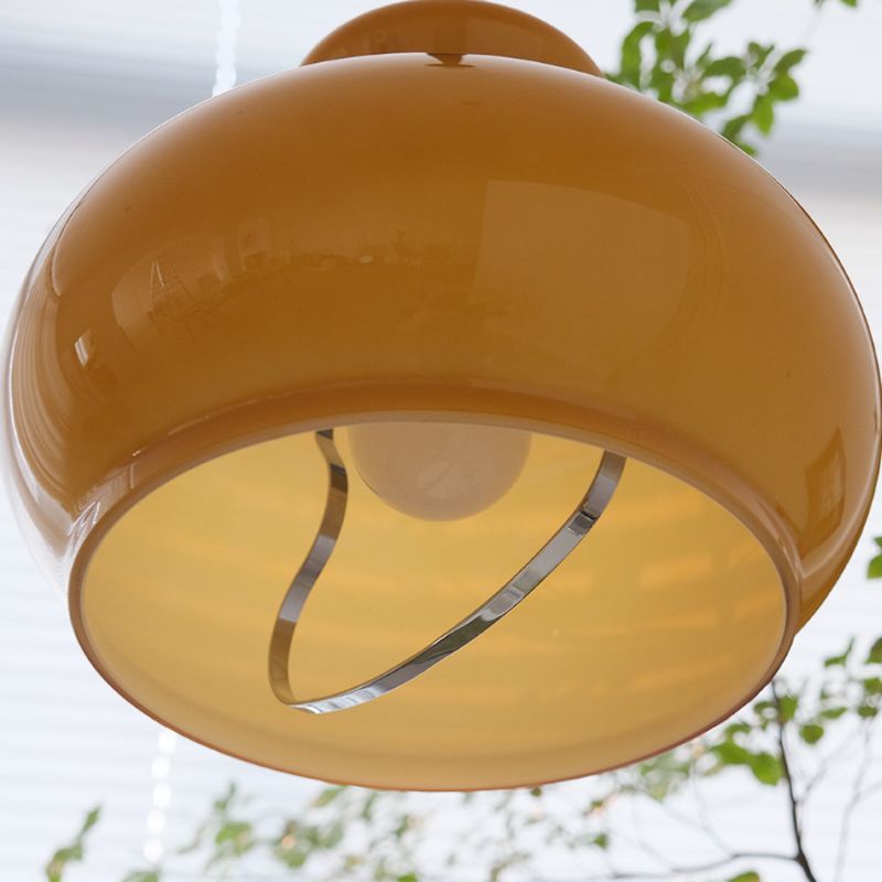 Lunea Nordic Adjustable Retro Cream Glass Pendant Light | Souliia