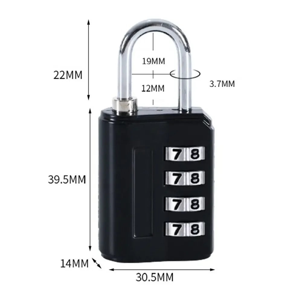 4-Digit Luggage Locks — 10,000 Combination Security
