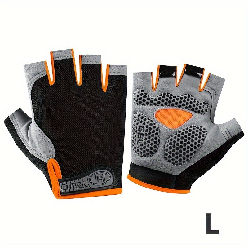 AthletiQ Half-Finger Outdoor Gloves, Universally Sized for Men & Women