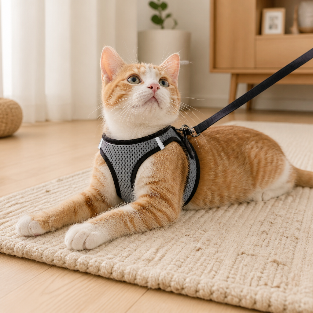 WhiskerGuard Comfort Harness — Τυλίξτε τη γάτα σας με ήρεμη, ασφαλή και απόδραση-αποτρεπτική ελευθερία - Souliia