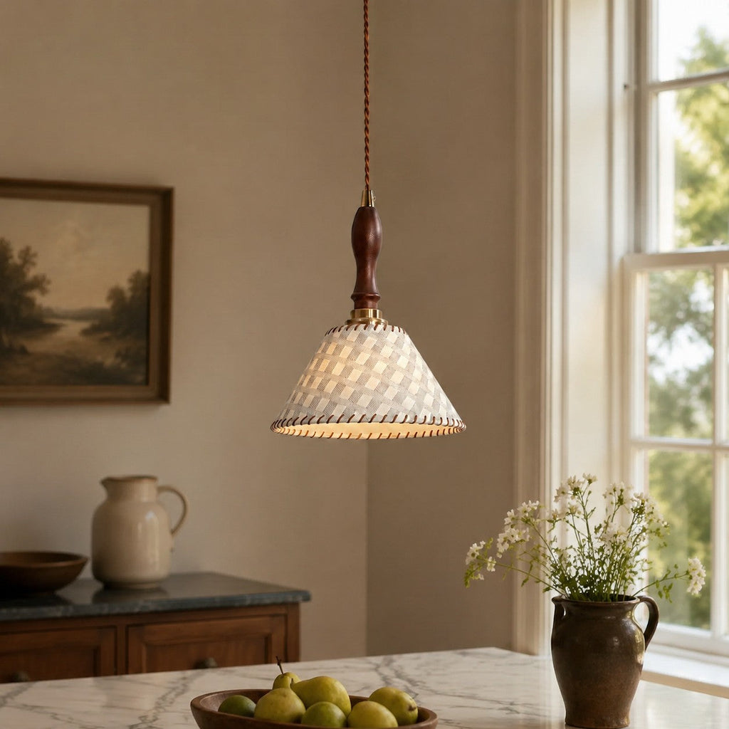 Wabi-sabi-pendellampe i stof | Souliia