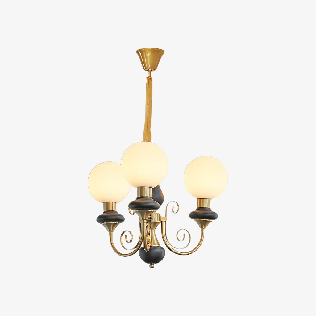 Radiara Modern Luxury Stone Sphere Chandelier Sculptural Layered Design for Living Room and Foyer | Souliia