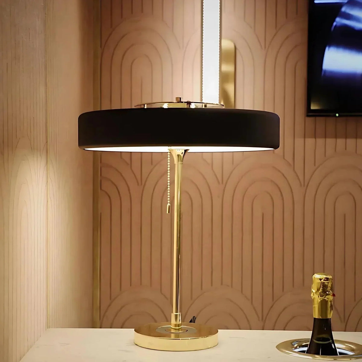 Radiant Tower of Light Minimalist Metal Table Lamp | Souliia