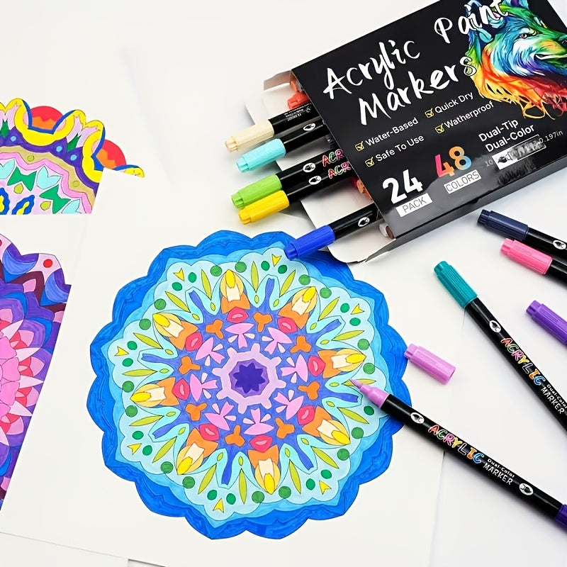 Set of 120 Acrylic Markers - Souliia