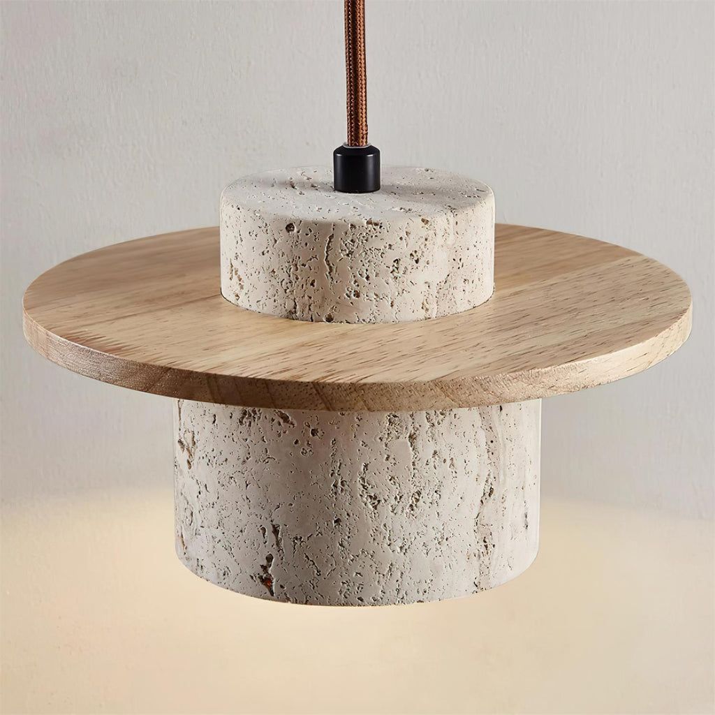 Retro Wabi Sabi Textured Travertine Wall Lamp M01 | Souliia