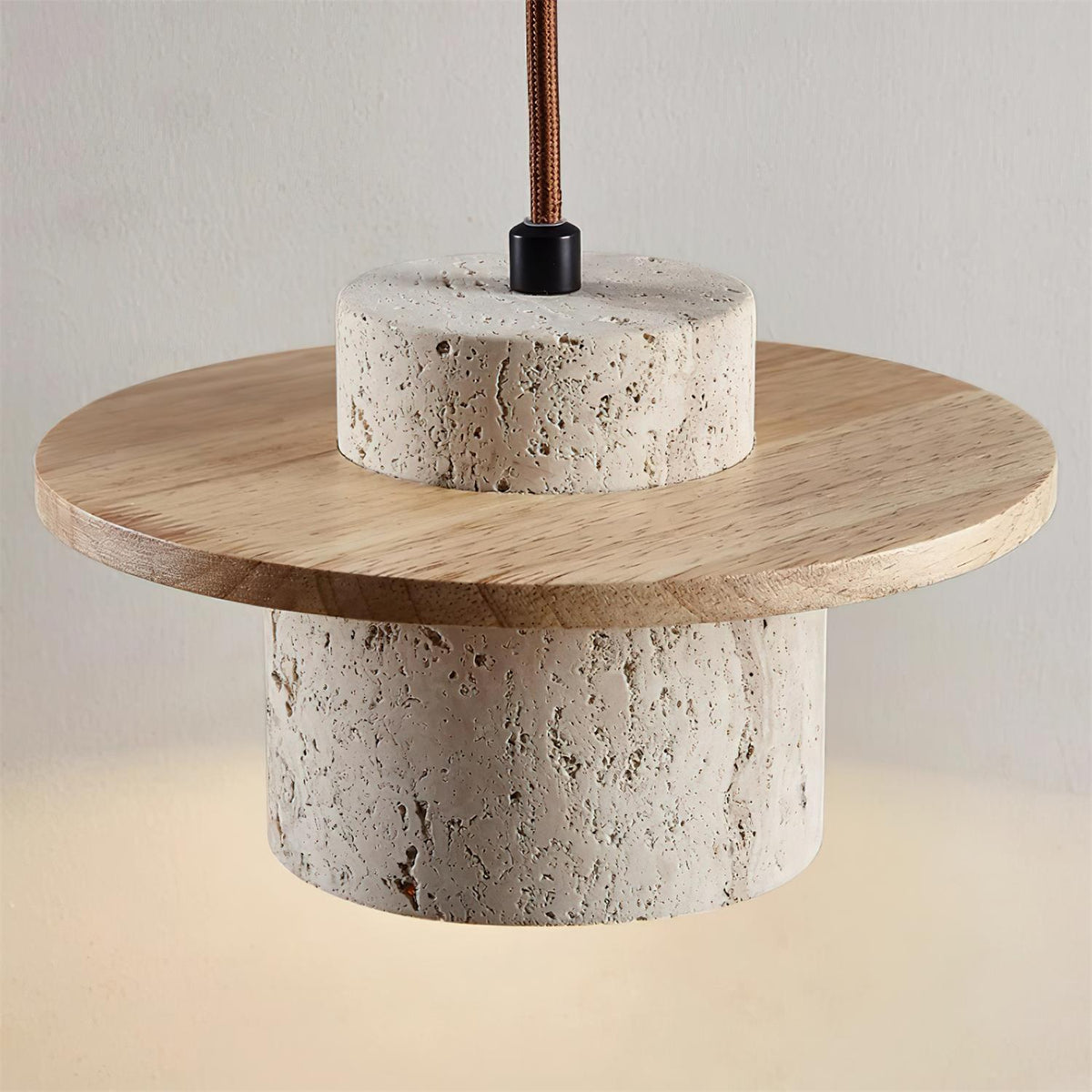 Retro Wabi Sabi Textured Travertine Wall Lamp M01 | Souliia