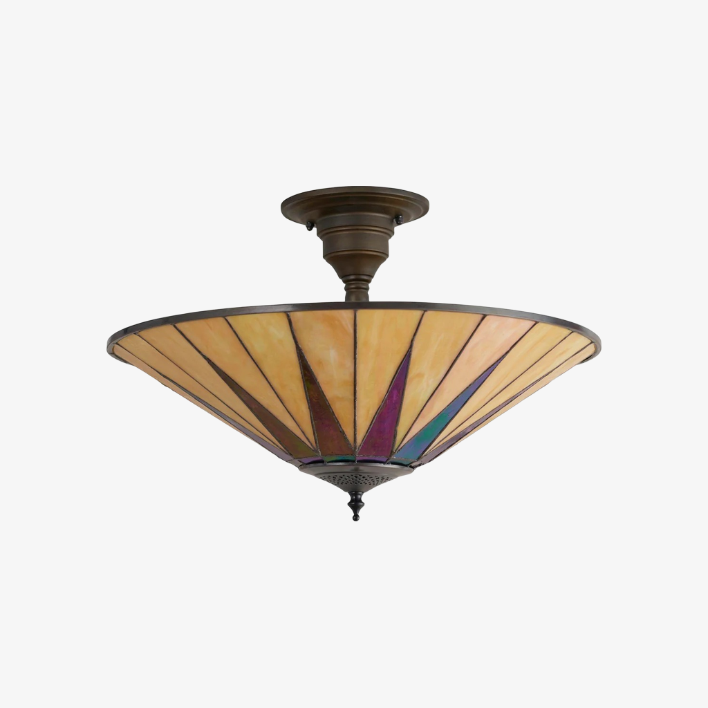 TF Farbige Stern-Deckenleuchte - Vintage Glas für Esszimmer und Wohnzimmer | Souliia
