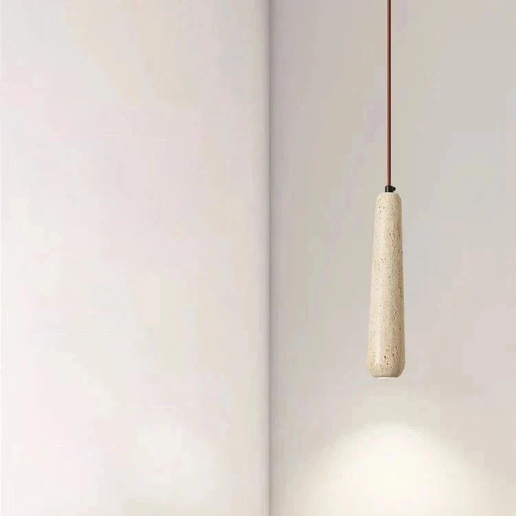 Travertine Tube Pendant Light | Souliia