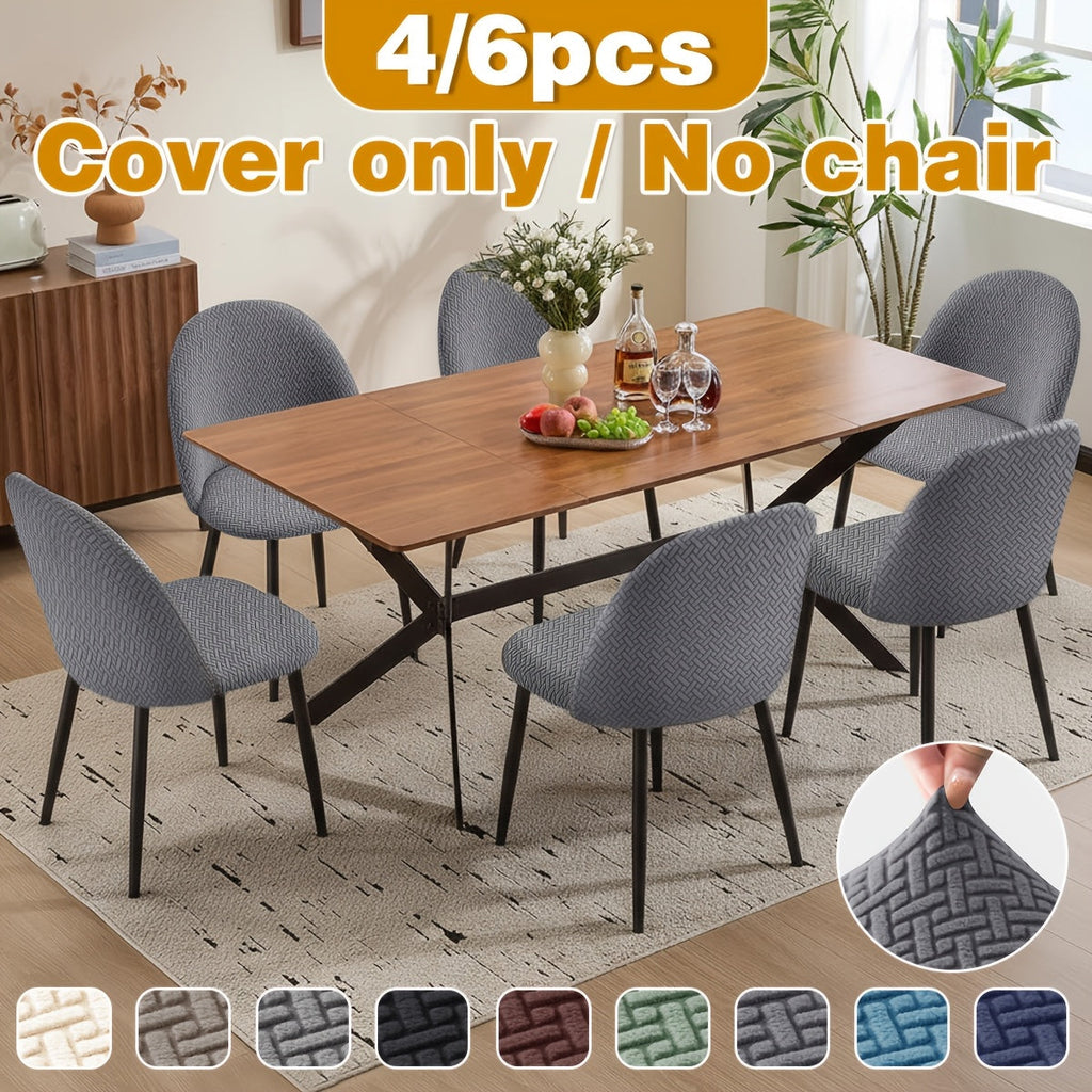 Flexora Modern Stretch Chair Covers — Elastic Hem, Fitted Design