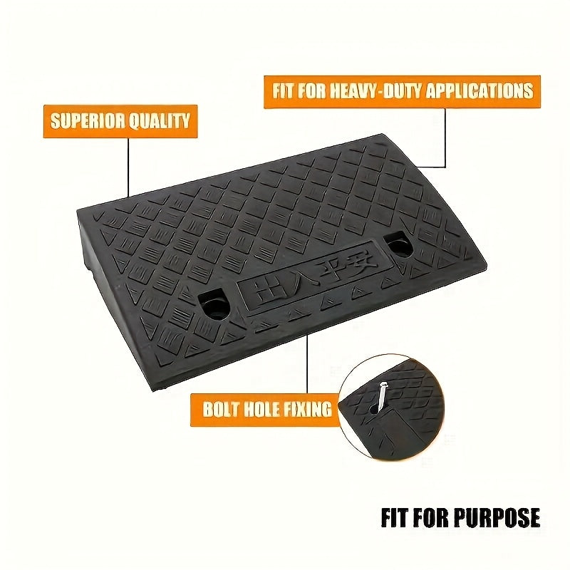 Set of 2 Curb Ramps, 10 cm Height, Made of PE - Souliia
