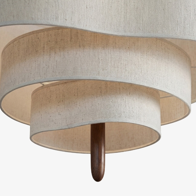 Softlume Wave Linen Shade Pendant Lamp - Modern Light for Dining Room | Souliia