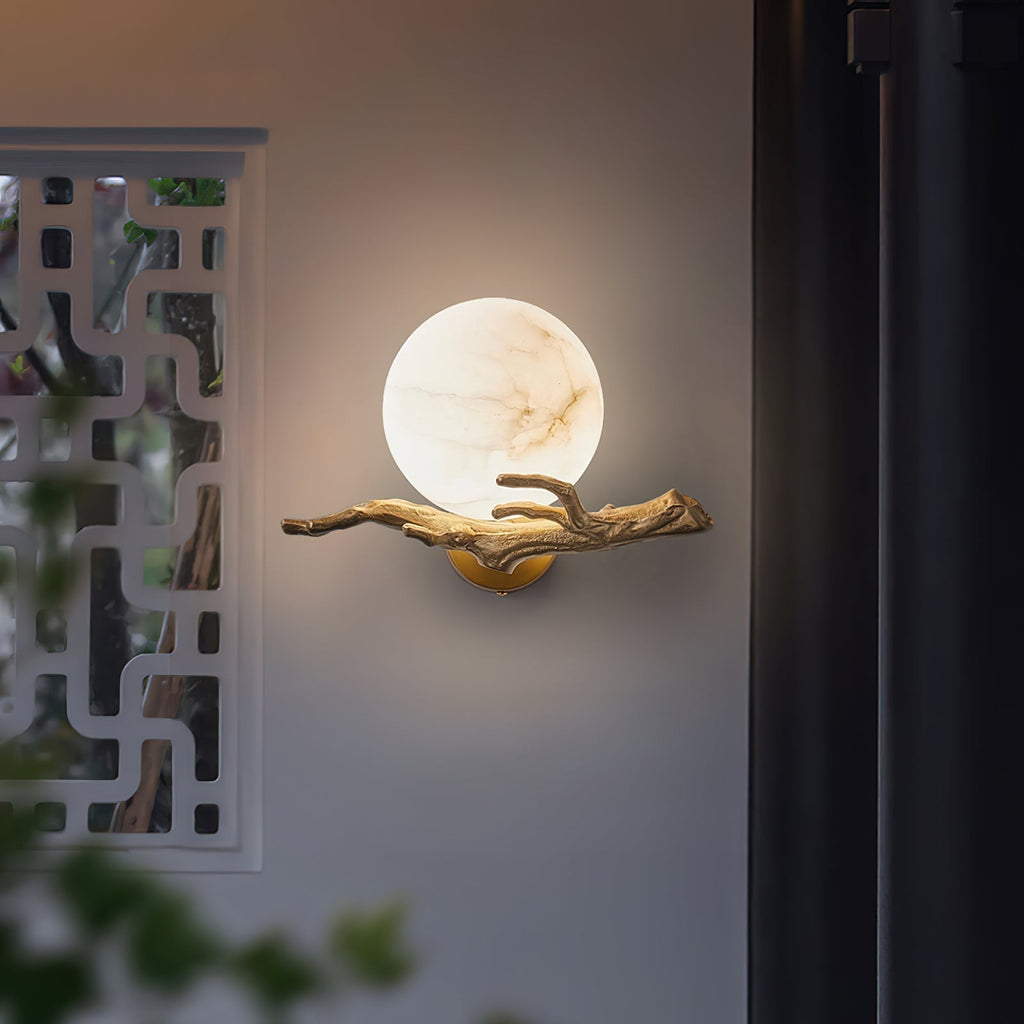 Retro Twigs Alabaster Wall Lamp | Souliia