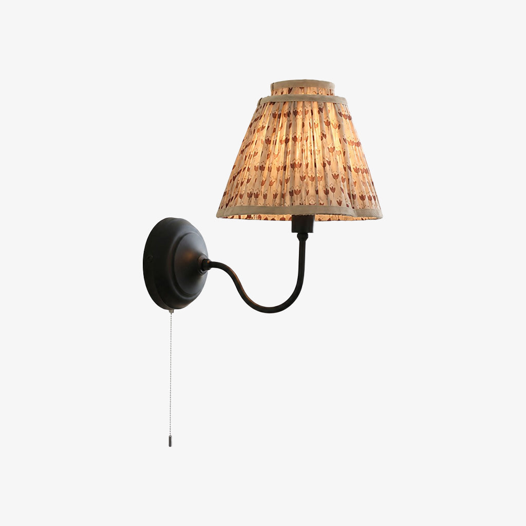 Solmire Contemporary Fabric Wall Sconce Fabric Metal Wall Light for Bedroom and Hallway Study Room | Souliia