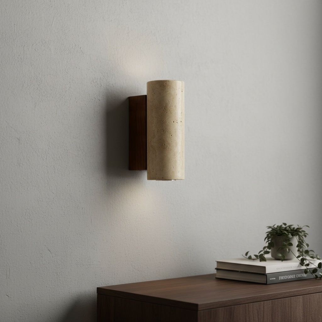 Slivara Natural Stone Wall Sconce - Vintage Light for Living Room | Souliia
