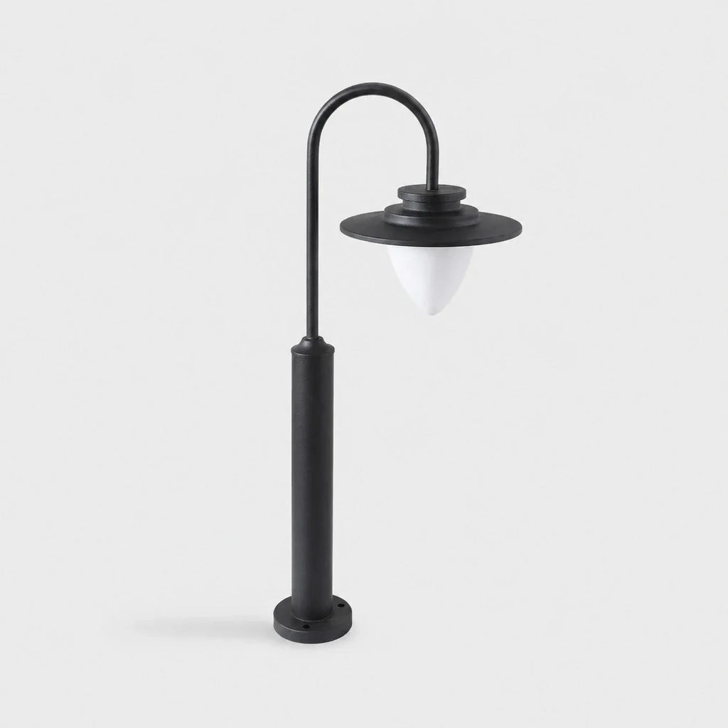 Lampada da giardino per esterni con attacco E27, lampada a paletto curva per vialetti, patii e bordure paesaggistiche | Souliia