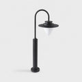 Lampada da giardino per esterni con attacco E27, lampada a paletto curva per vialetti, patii e bordure paesaggistiche | Souliia