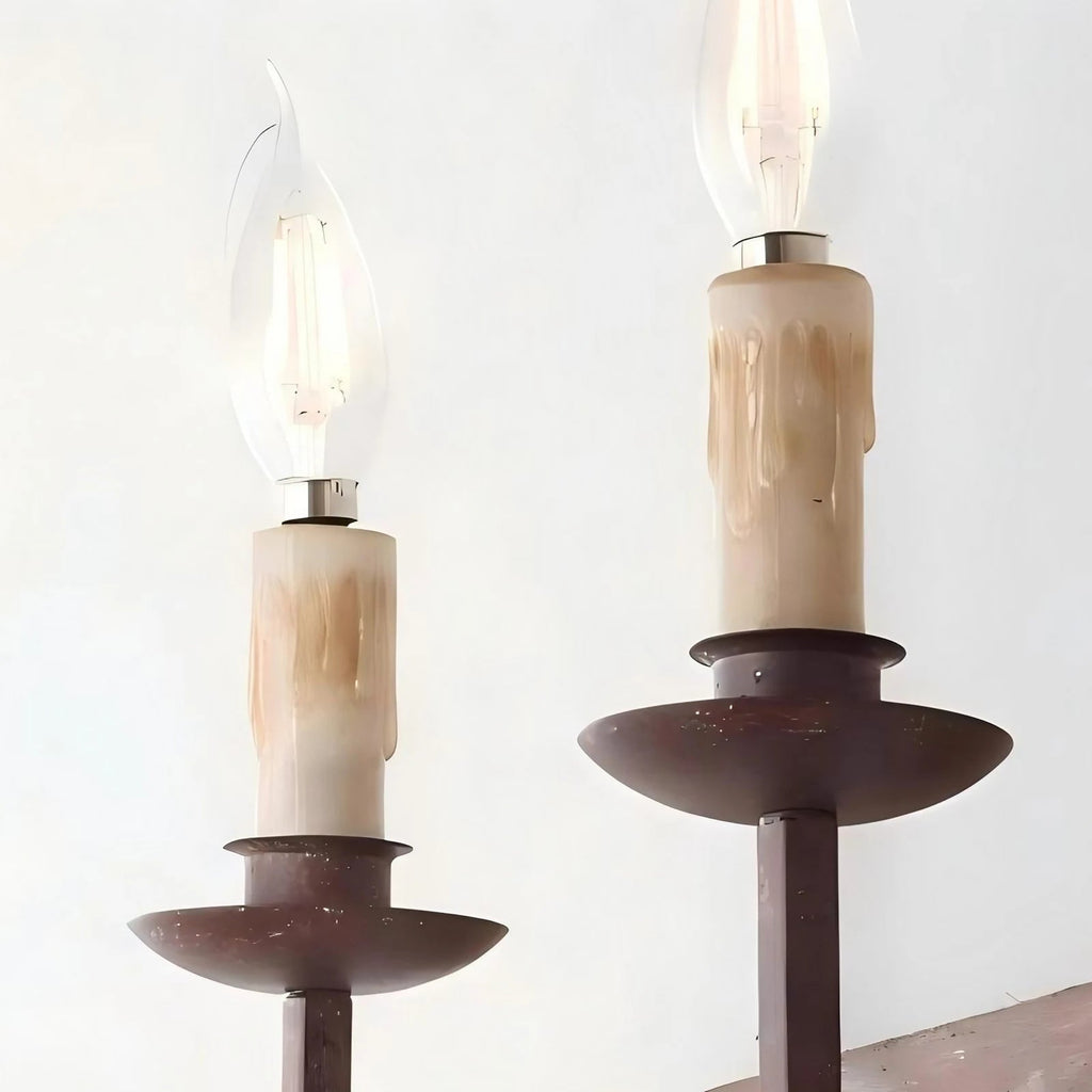 Rustic Candle Wood Wall Sconce | Souliia