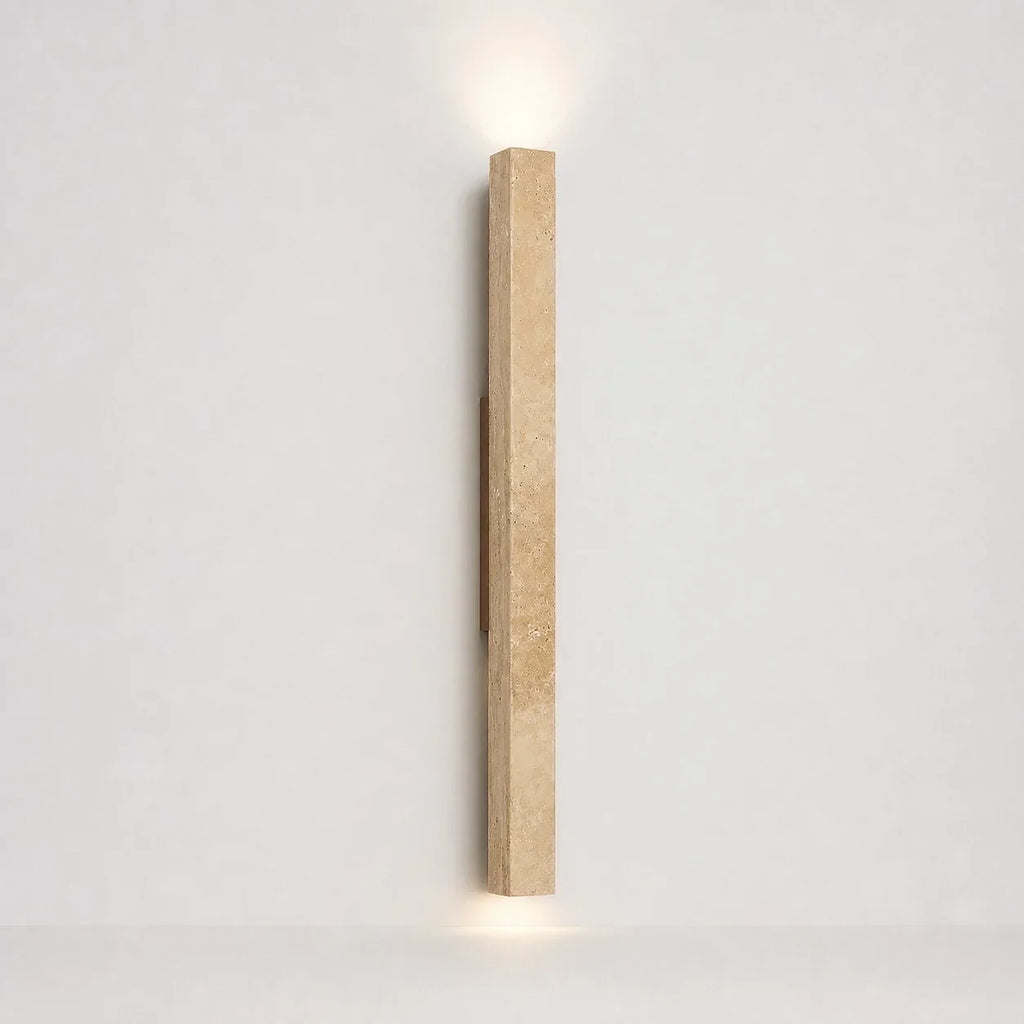 Stone Linear Wall Sconce, Up Down Wall Light for Hallway, Vanity, Bedroom and Stairway | Souliia
