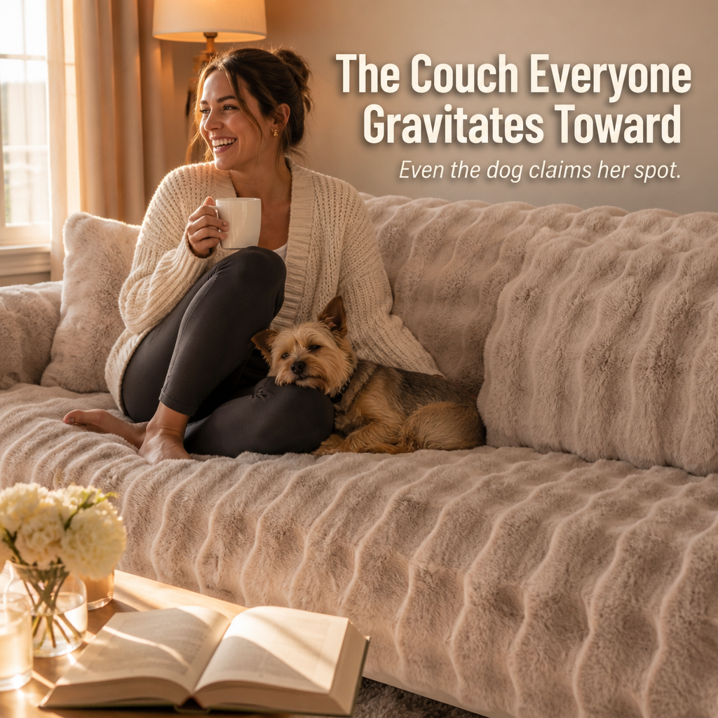 Velvoria — Wrap Your Couch in Rabbit-Soft Plush That Stays Put All Winter - Souliia