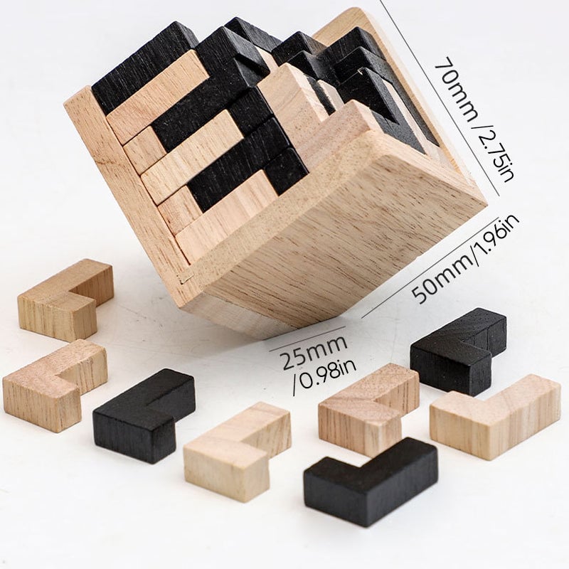 Jeu de puzzle en bois – Aiguisez votre esprit avec des énigmes stimulantes - Souliia