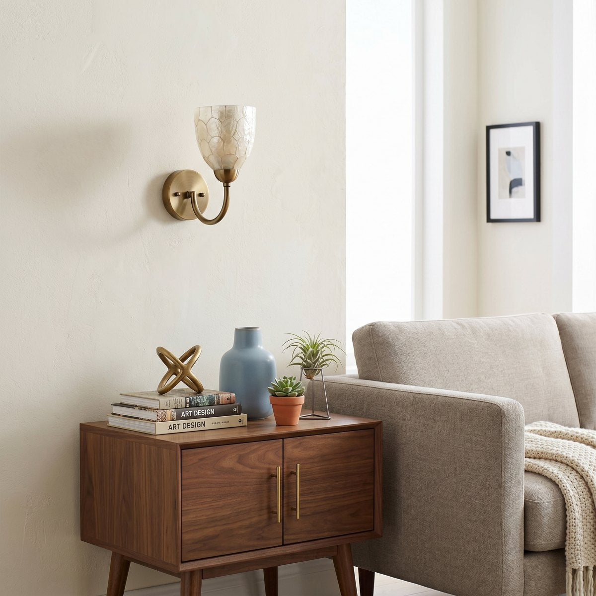 Sculptural Shell Inspired Modern Wall Lamp for Bedside and Living Room | Souliia