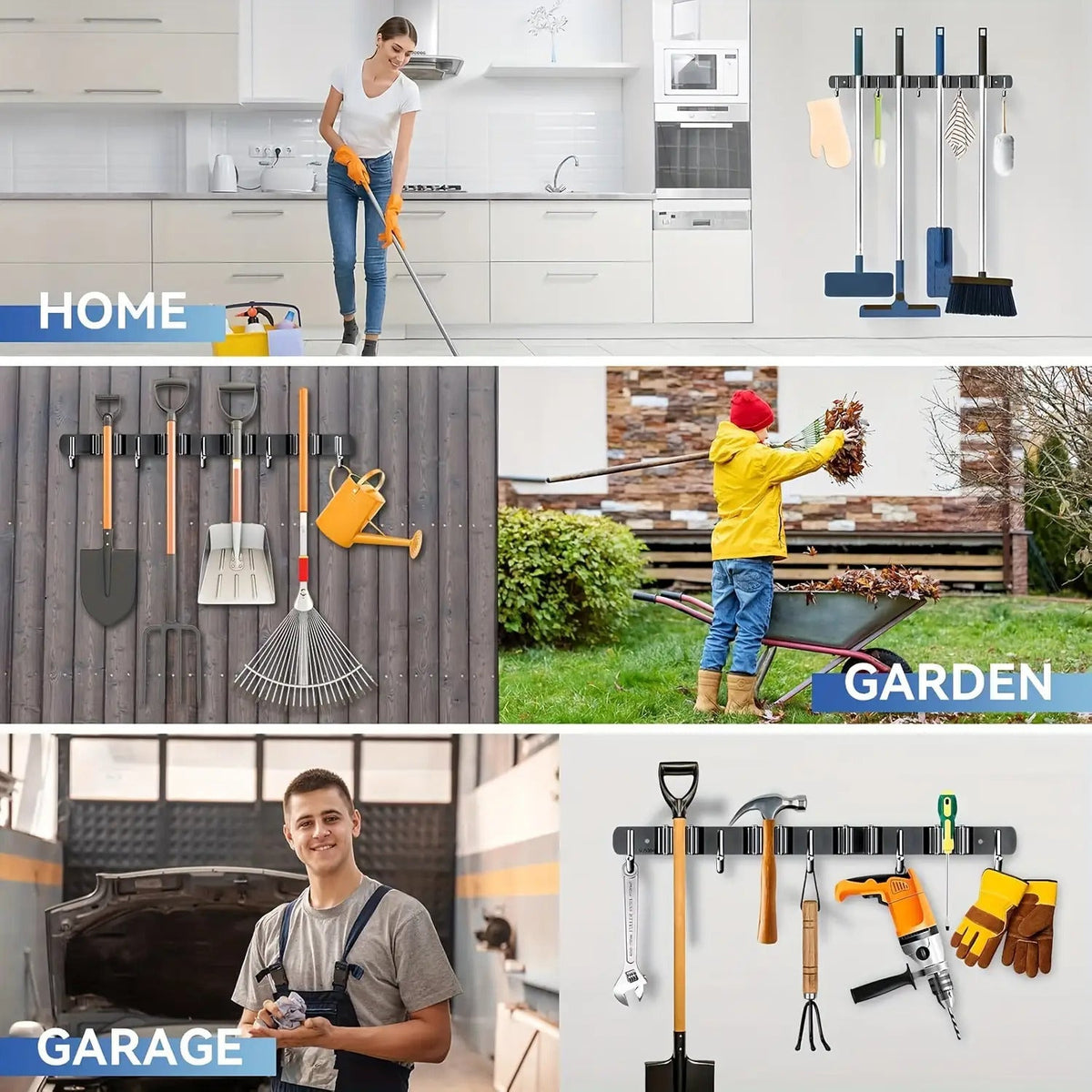 UtilityPro Space-Saving Wall Organizer — Rust-Resistant Heavy-Duty Rack