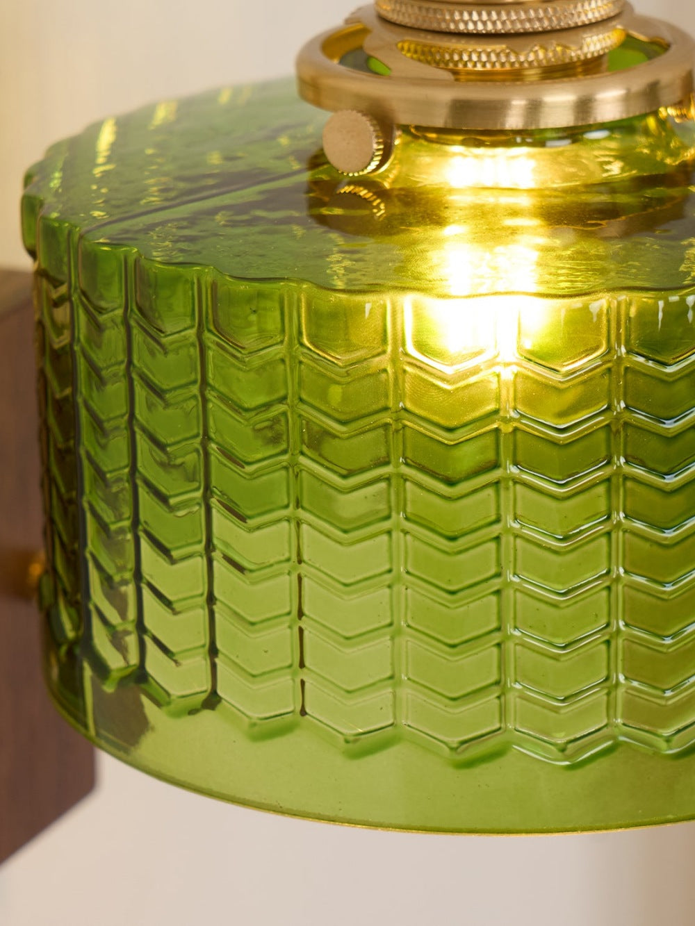 Ripple Glass Wall Sconce – Vintage Style Bedside Accent Light for Bedroom | Souliia