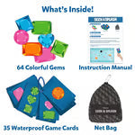 Underwater Pool Treasure Game with Waterproof Gems and Cards - Souliia
