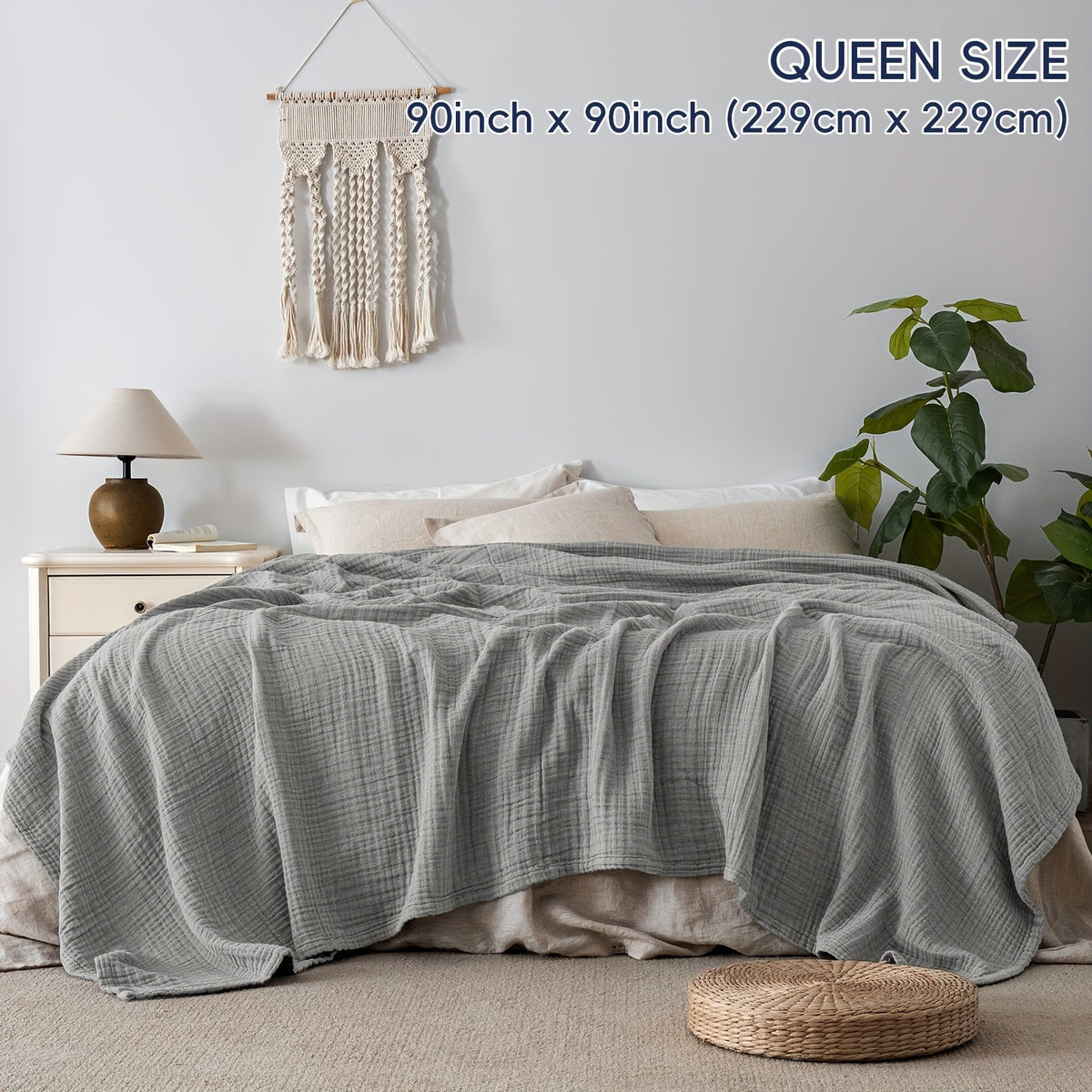 Cloudsoft Four-Layer Cotton Blanket — Soft, Breathable Weave