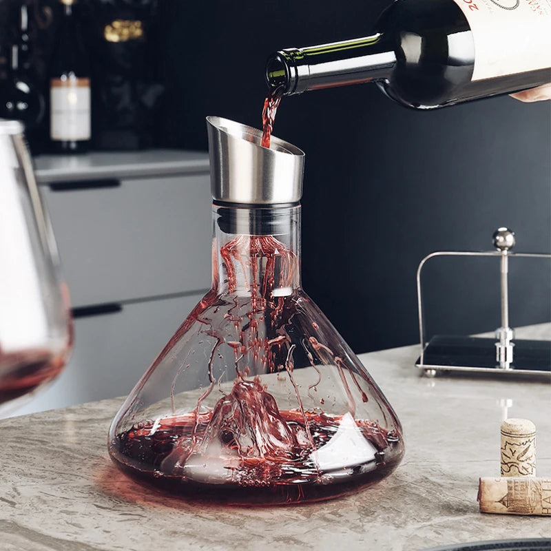 Karafka do wina 1500ml z wbudowanym napowietrzaczem do czerwonego wina