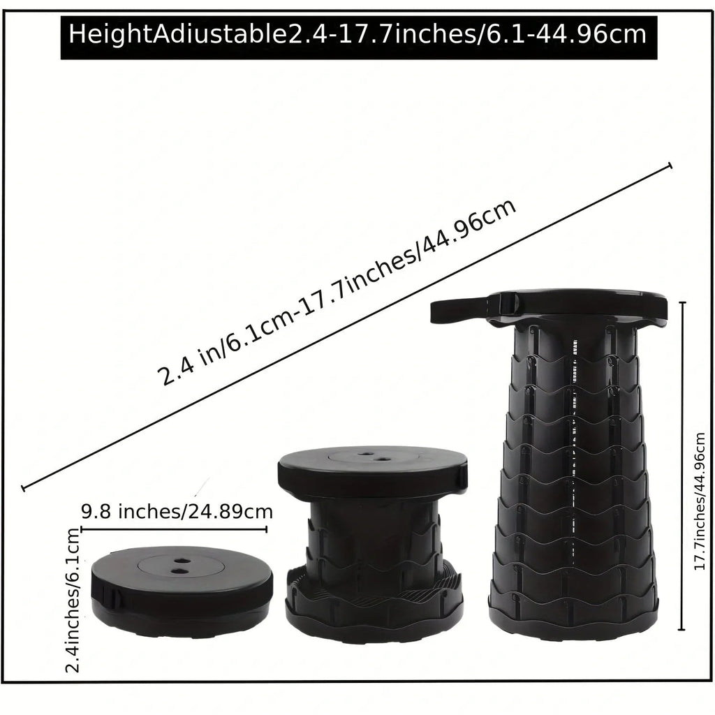 Tabouret pliant télescopique — Design compact, capacité de 150kg