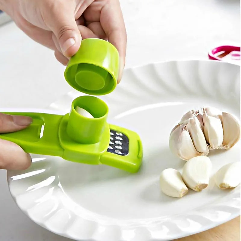 Manual Mini Garlic Press — Garlic and Ginger Crusher Tool