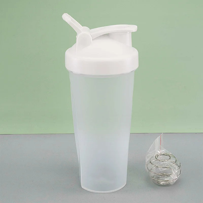 Garrafa shaker de proteína de 600ml — Design à prova de fugas, bola misturadora