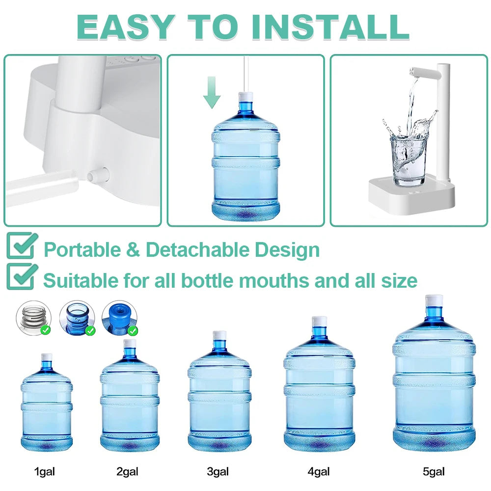 Dispenser d'acqua elettrico portatile da tavolo con ricarica USB