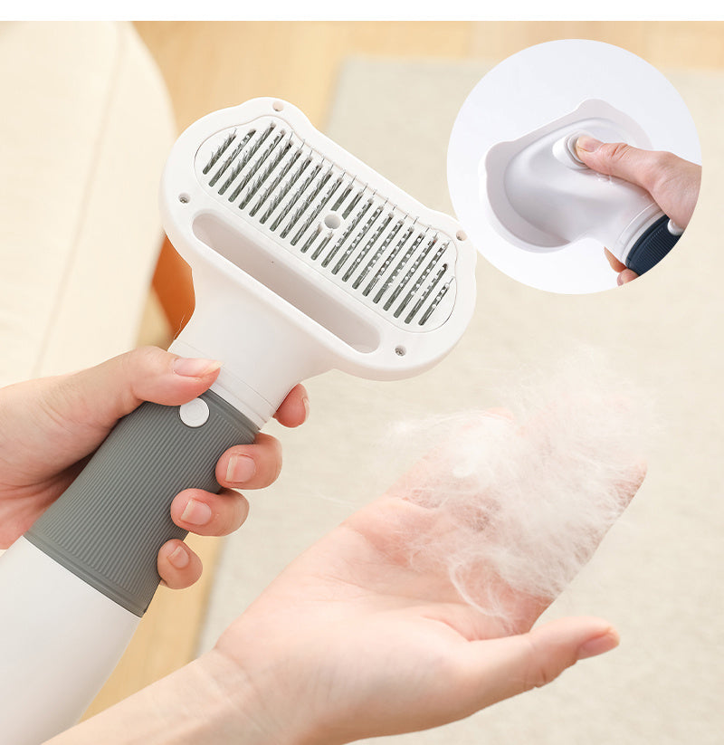 Sèche-poils pour chien 3-en-1 avec brosse de toilettage et peigne coiffant