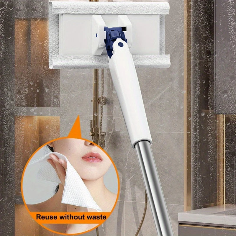 Automatische mini-dweil met doekclip - handsfree mechanisme voor het verwisselen van doeken