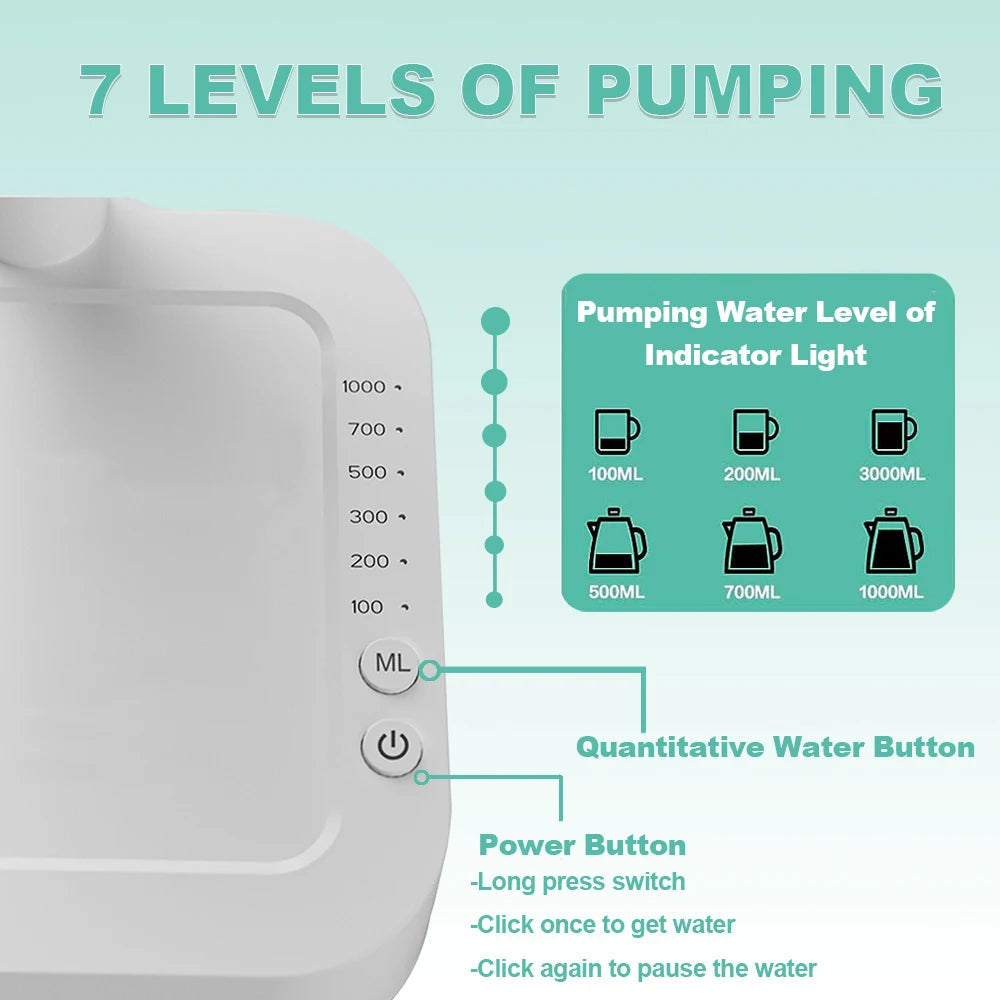 Dispenser d'acqua elettrico portatile da tavolo con ricarica USB