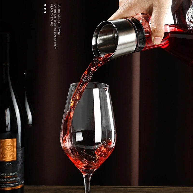Karafka do wina 1500ml z wbudowanym napowietrzaczem do czerwonego wina