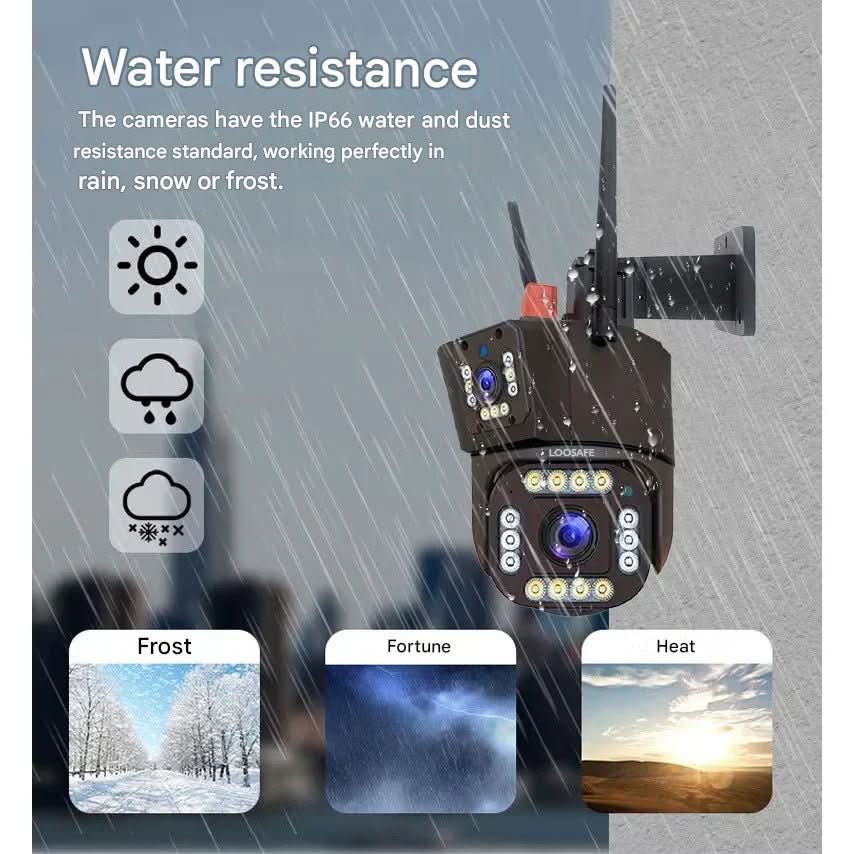 Wireless Outdoor Security Camera 4K with Solar Power and 10x Zoom - Souliia
